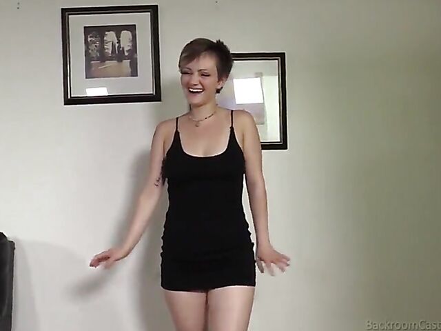 Casting couch with short hair anal enthusiast Bella