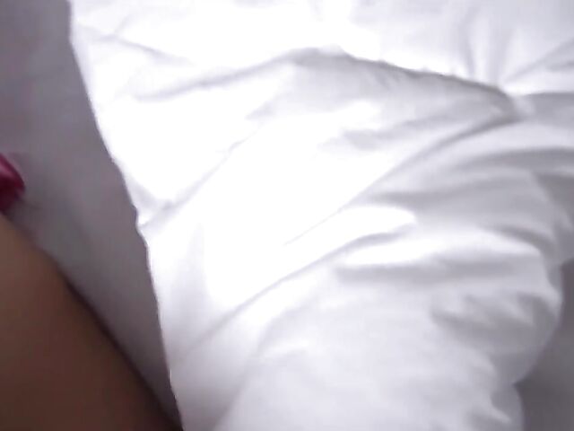 POV teen with glasses Leana Lovings gets dicked down in her bed