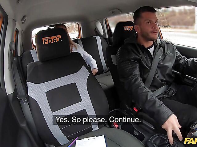 Curvy Krystal Swift with huge natural tits fucks a student driver