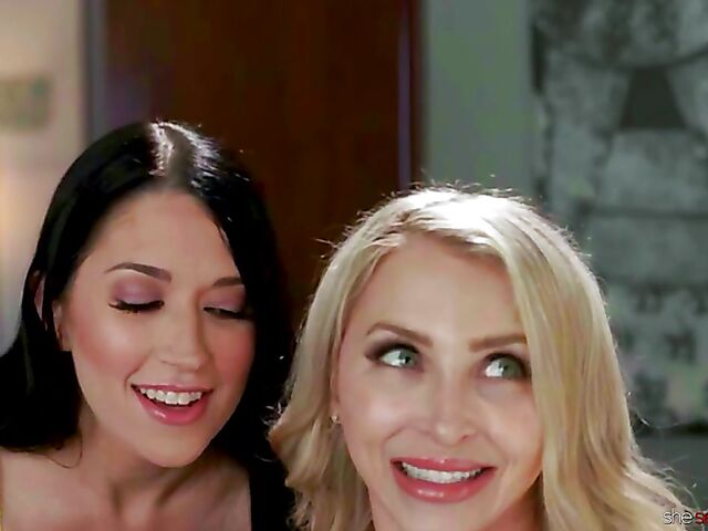 Brunette vs blonde lesbian sex with Alex Coal and Alix Lynx