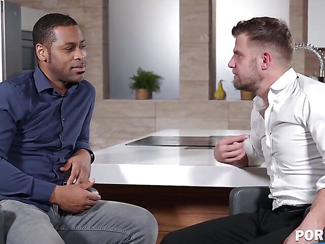 Interracial DP in the office with asian lady boss May Thai DP