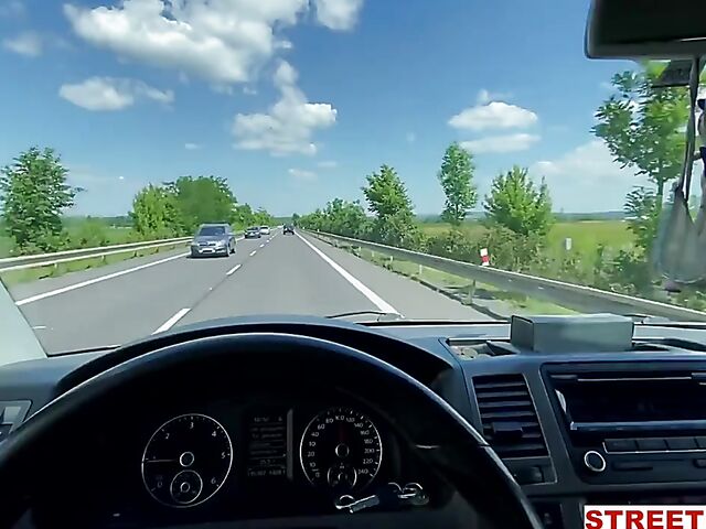 Naughty asian car sex POV style featuring May Thai