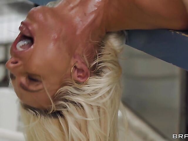 Oiled milf Phoenix Marie anal and nude laundry