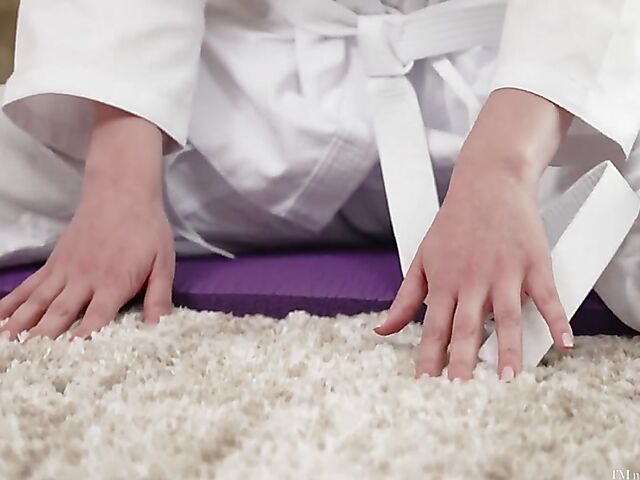 Martial arts milf and boy training with Veronica Weston and Juan Loco