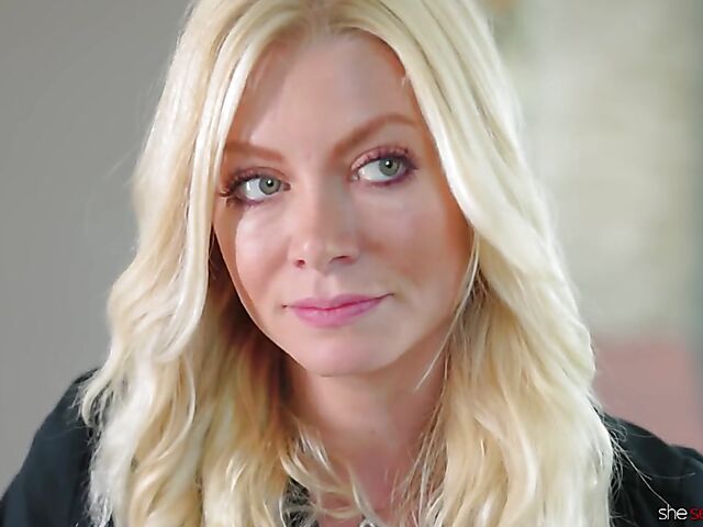 Teen lesbian redhead Madi Collins gets seduced by milf Serene Siren