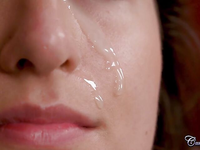 British blowjob facial in the locker room with lovely English student Ellie Eastleigh