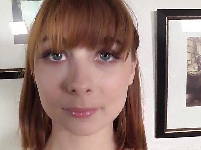 Backroom anal casting with adorable shaved girl Ginger Grey