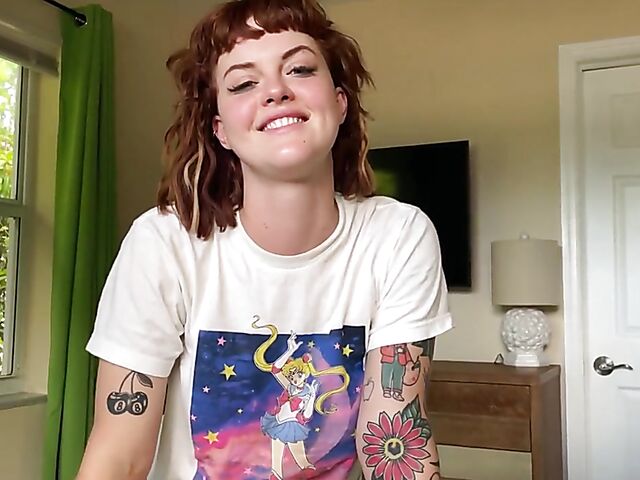 Sidney Summers - Girl with tattoo POV bedroom sex session