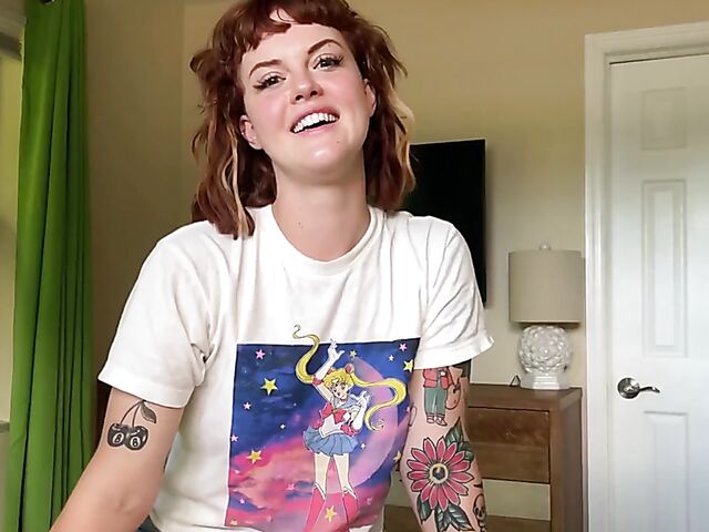 Sidney Summers - Girl with tattoo POV bedroom sex session