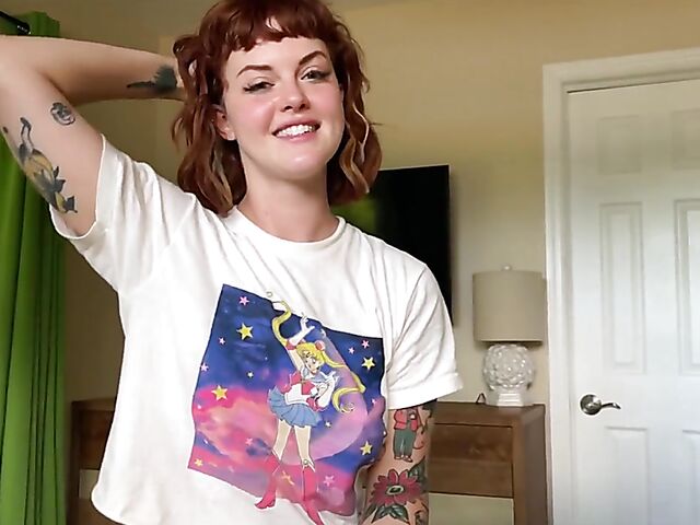 Sidney Summers - Girl with tattoo POV bedroom sex session