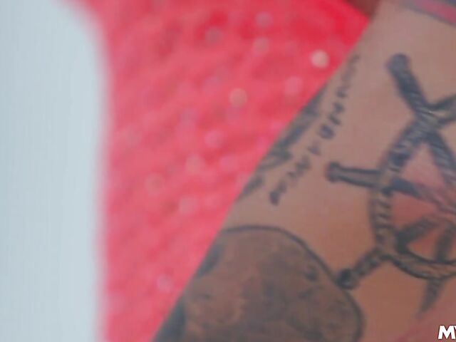 Kitana Montana - Tattoo MILF with big fake boobs gets her pierced pussy penetrated