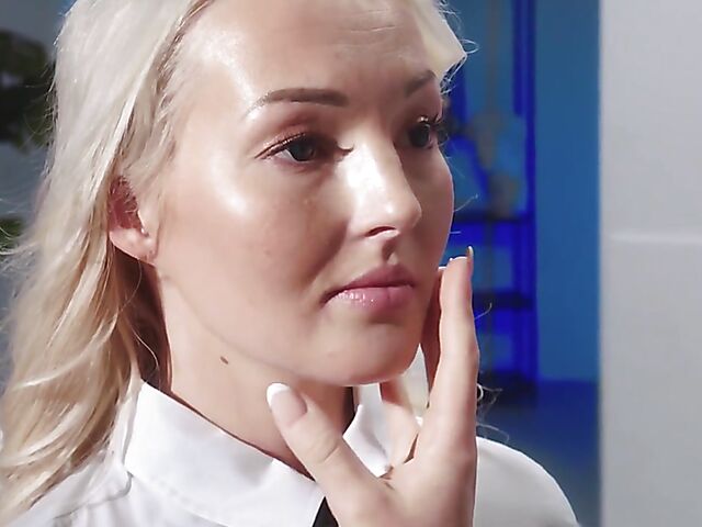 Lesbian pantyhose and skirt sex with a strapless dildo featuring Zuzu Sweet and Lovita Fate