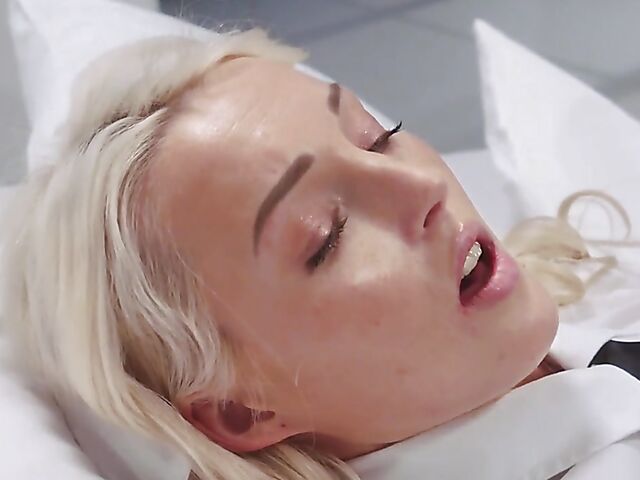 Lesbian pantyhose and skirt sex with a strapless dildo featuring Zuzu Sweet and Lovita Fate