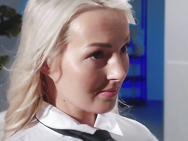 Lesbian pantyhose and skirt sex with a strapless dildo featuring Zuzu Sweet and Lovita Fate