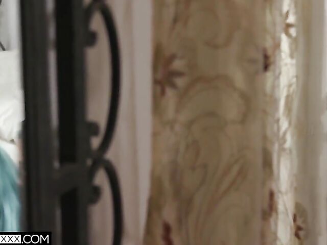 Nina Kayy - Busty submissive MILF threesome in the bedroom