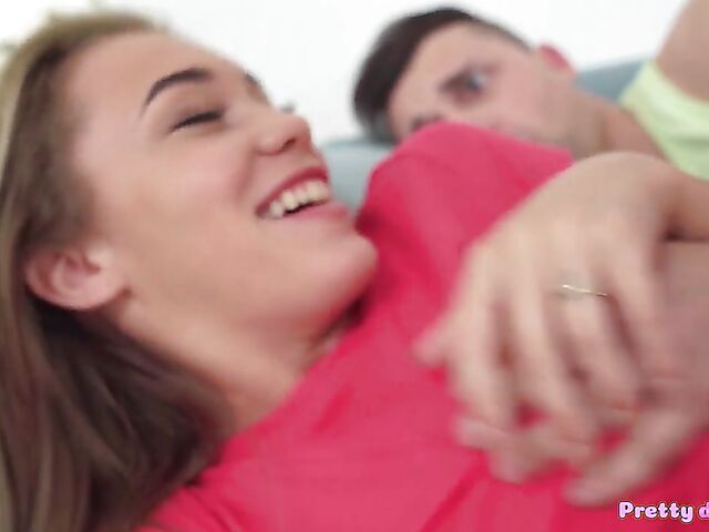 Panty fuck and creampie with teen roommate Rika Fane