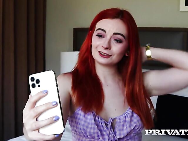 Lola Rose - Charming redhead interracial debut