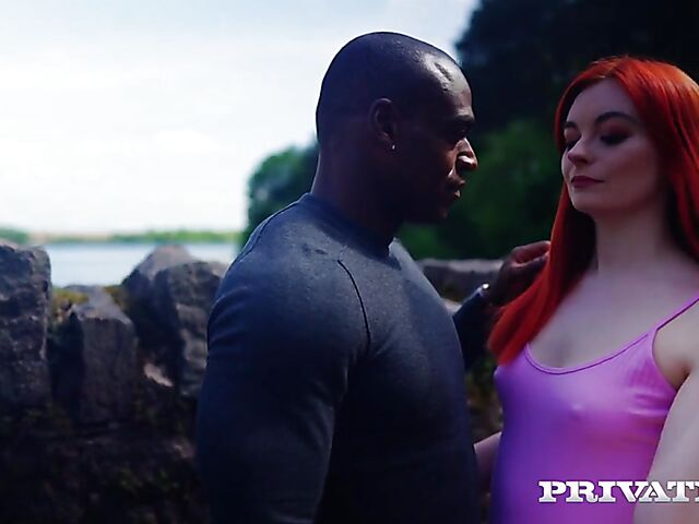 Lola Rose - Charming redhead interracial debut