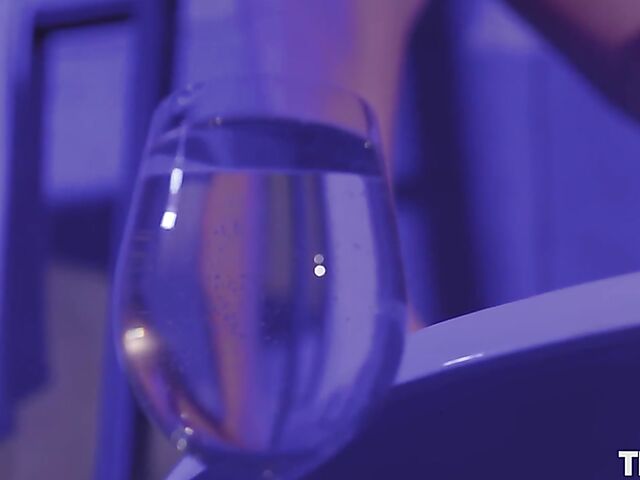 Piss drinking and dildo riding in the bathroom with Katya G