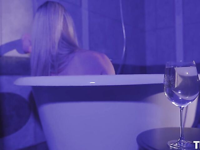 Piss drinking and dildo riding in the bathroom with Katya G