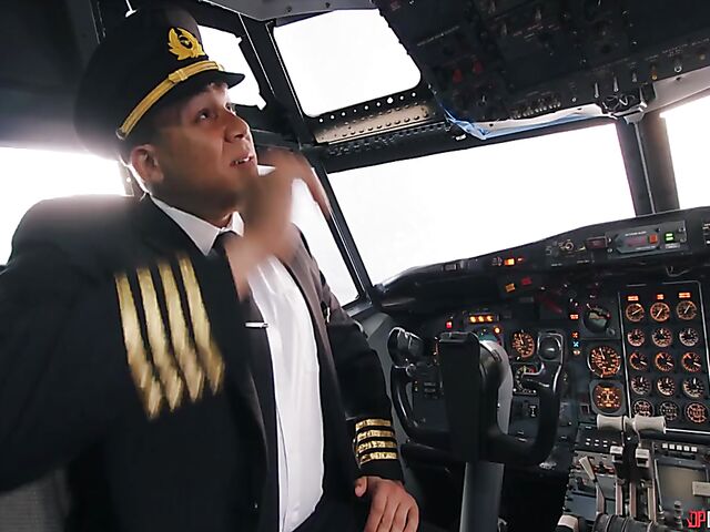 Uniform anal in the sky with sexy air stewardess Kenna James