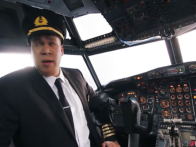 Uniform anal in the sky with sexy air stewardess Kenna James