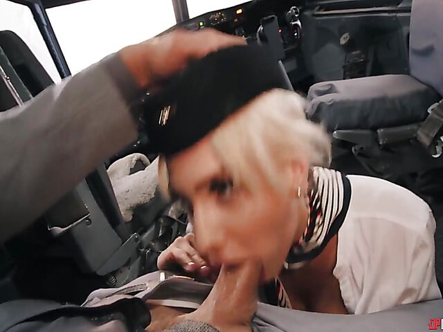 Uniform anal in the sky with sexy air stewardess Kenna James