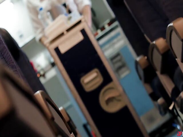 Uniform anal in the sky with sexy air stewardess Kenna James