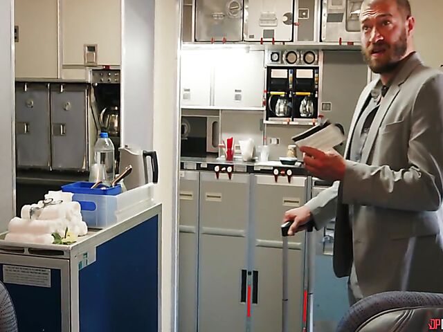 Uniform anal in the sky with sexy air stewardess Kenna James