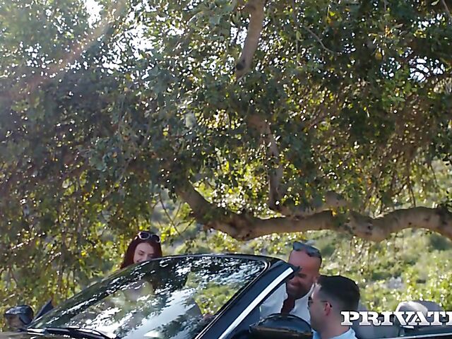 Lelya Mult - Redhead DP adventure with two studs