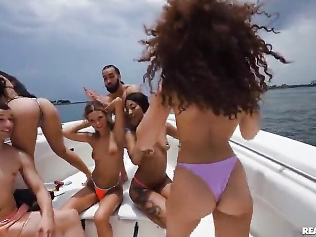 Boat sex party with hot bikini girls Ada Vera, Willow Ryder and Bianca Bangs