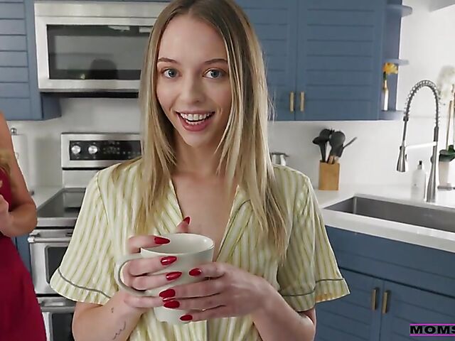 Brandi Love and Lily Larimar in step mom and teen threesome