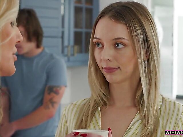 Brandi Love and Lily Larimar in step mom and teen threesome