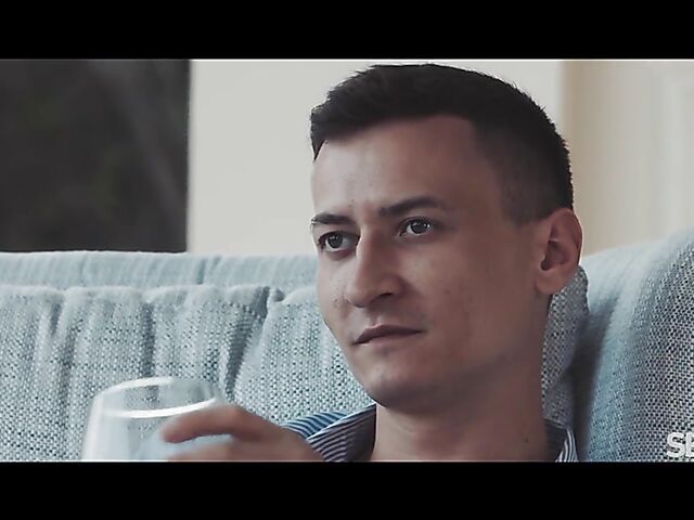 Cute redhead Dolly Dyson drinking, talking and fucking