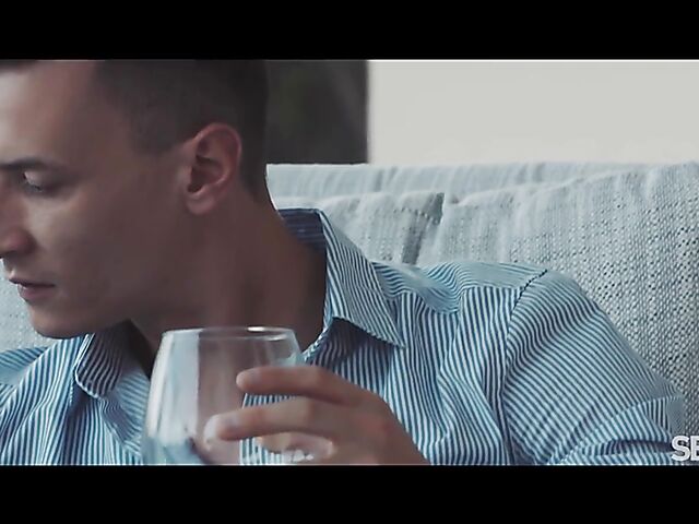 Cute redhead Dolly Dyson drinking, talking and fucking