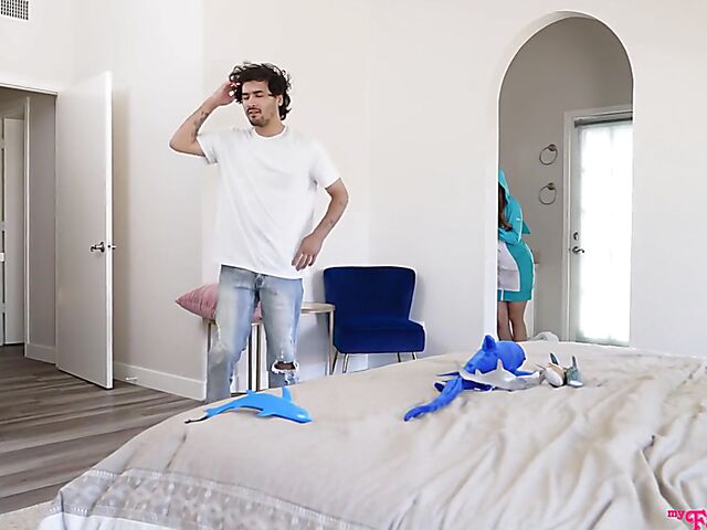 Ginger Gray & Penelope Kay - Young threesome with stepsister's best friend