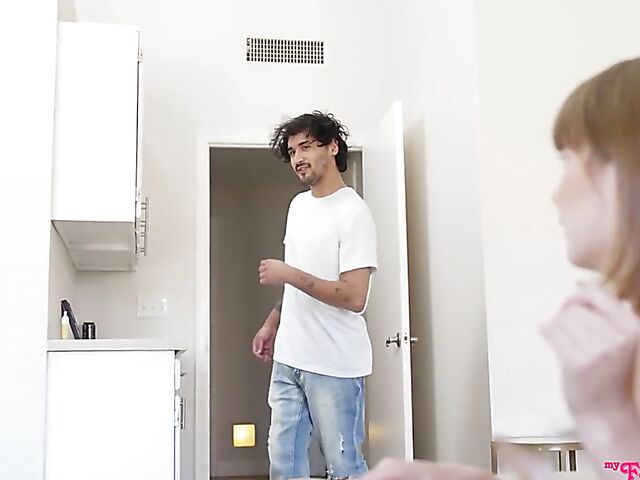 Ginger Gray & Penelope Kay - Young threesome with stepsister's best friend