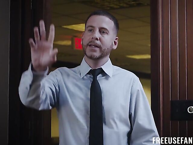 Freeuse office threesome with Quinn Waters and Harper Red