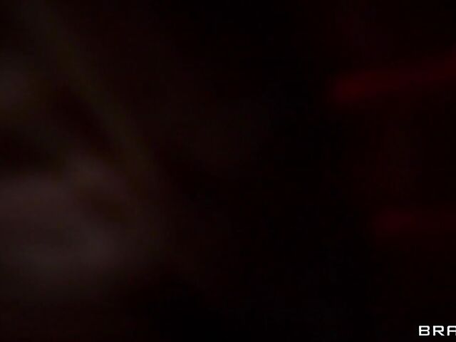 Four-eyed sex therapist Angela White's big wet tits in POV