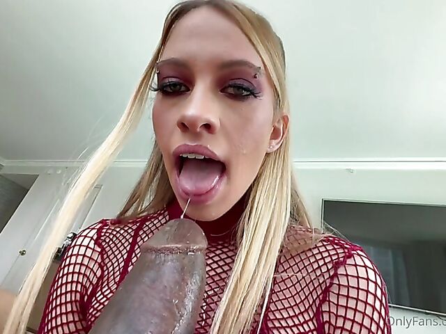 Khloe Kapri & Dredd - POV big black cock anal in fishnet outfit