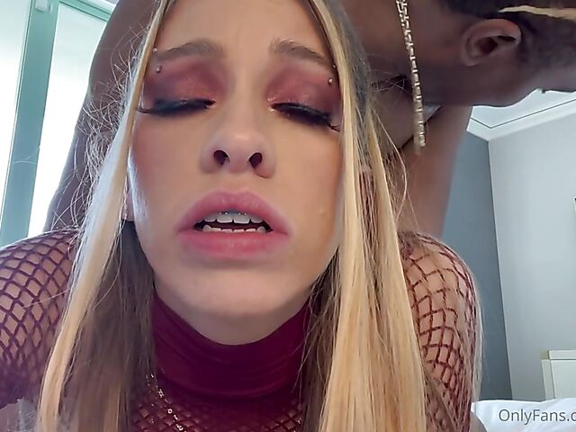 Khloe Kapri & Dredd - POV big black cock anal in fishnet outfit