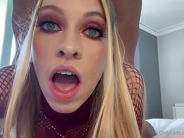 Khloe Kapri & Dredd - POV big black cock anal in fishnet outfit