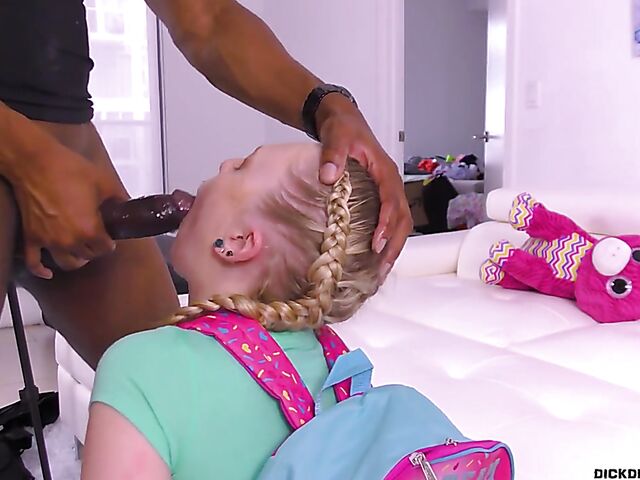 Lily Rader - Gamer schoolgirl interracial rough treat