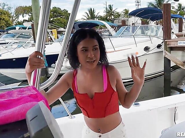 Wild boat sex with exotic bikini girl Ryder Rey