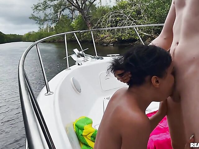 Wild boat sex with exotic bikini girl Ryder Rey