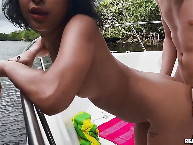 Wild boat sex with exotic bikini girl Ryder Rey