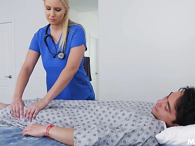 MILF doctor with nice tits Vanessa Cage helps a patient