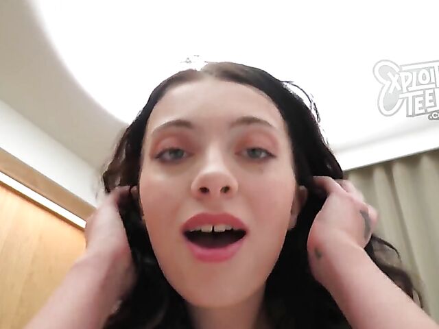 Corra Cox - Adorable brunette teen POV sex casting