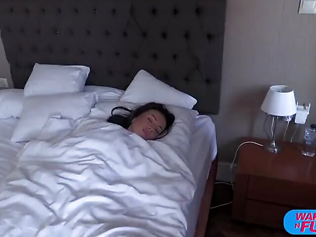 Luna Roulette - Brunette DP with Woodman to wake up