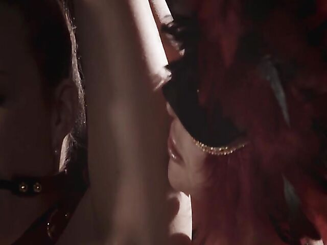 Lesbian BDSM session in the dark with Sofia Lee and Venera Maxima